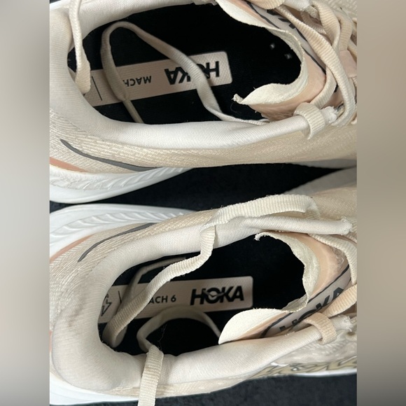 Hoka One One Womens Mach 6 1147810 EGV Beige Running Shoes Sneakers Size 9 B - Picture 8 of 10